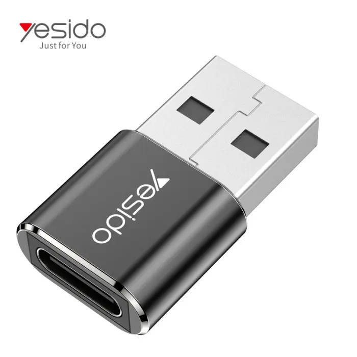 yesido GS09 Mini Aluminum Alloy Usb Type-c U-Disk Card Reader Mouse Convert OTG Adapter