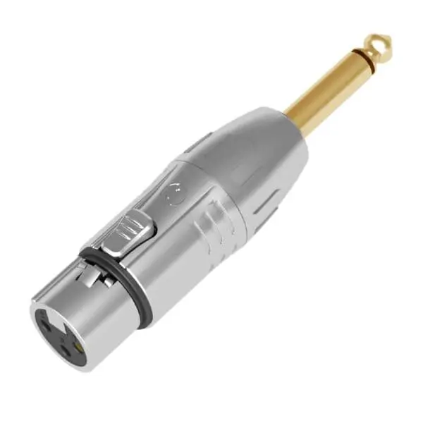 SEETRONIC XLR 3P female to Jack mono male Gold contacts - silver housing