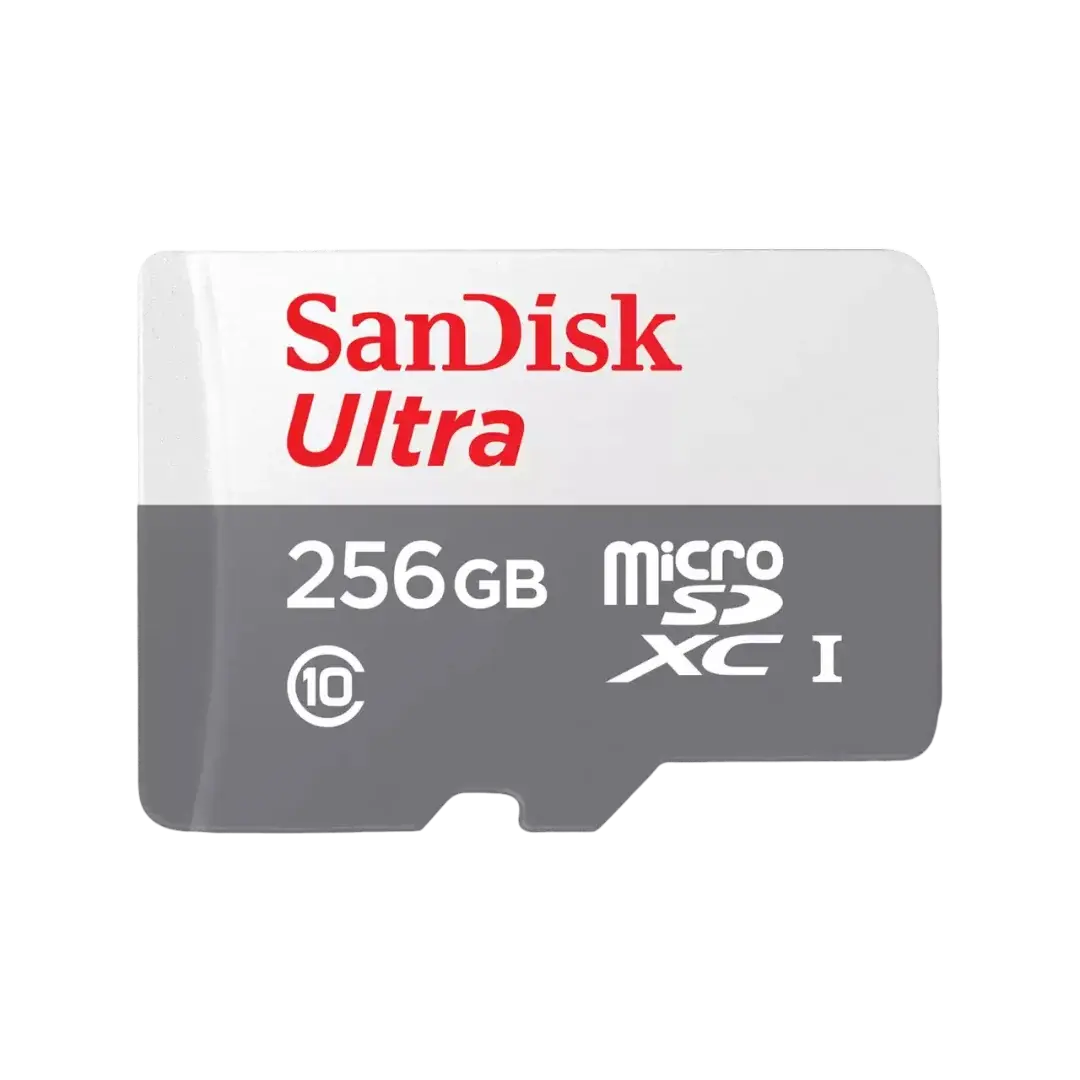 SanDisk - Cards 256GB Ultra Lite White/Gray MICROSDXC 100MB/S Class 10 UHS