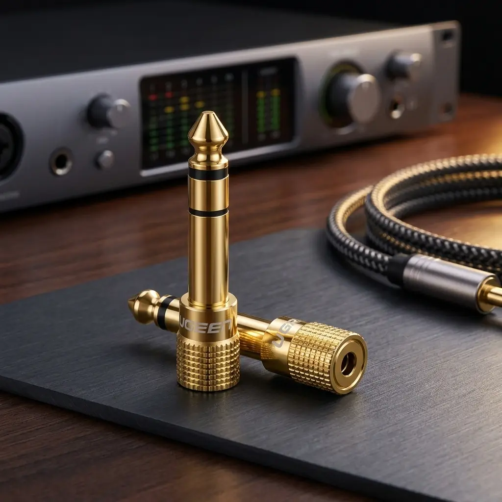 Ugreen Adapter 3.5mm Mini Jack 6.3mm Jack Gold