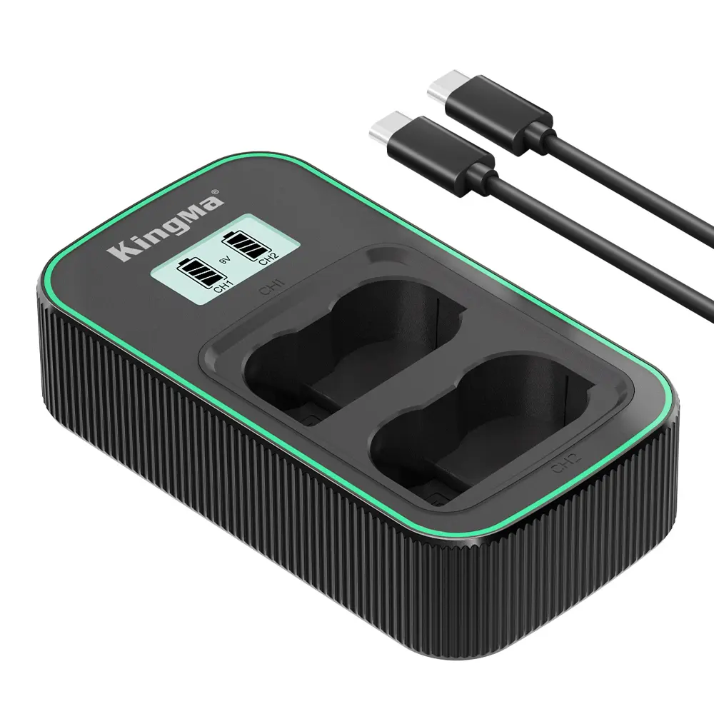 KingMa PD3.0 Fast Charger LCD Dual USB Charger for Nikon EN-EL15 Battery