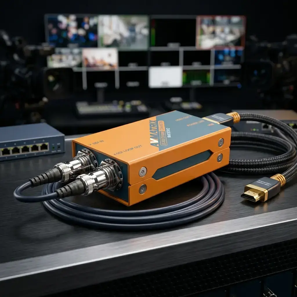 AVMATRIX Mini SC1112 3G-SDI to HDMI Pocket-Size Broadcast Converter
