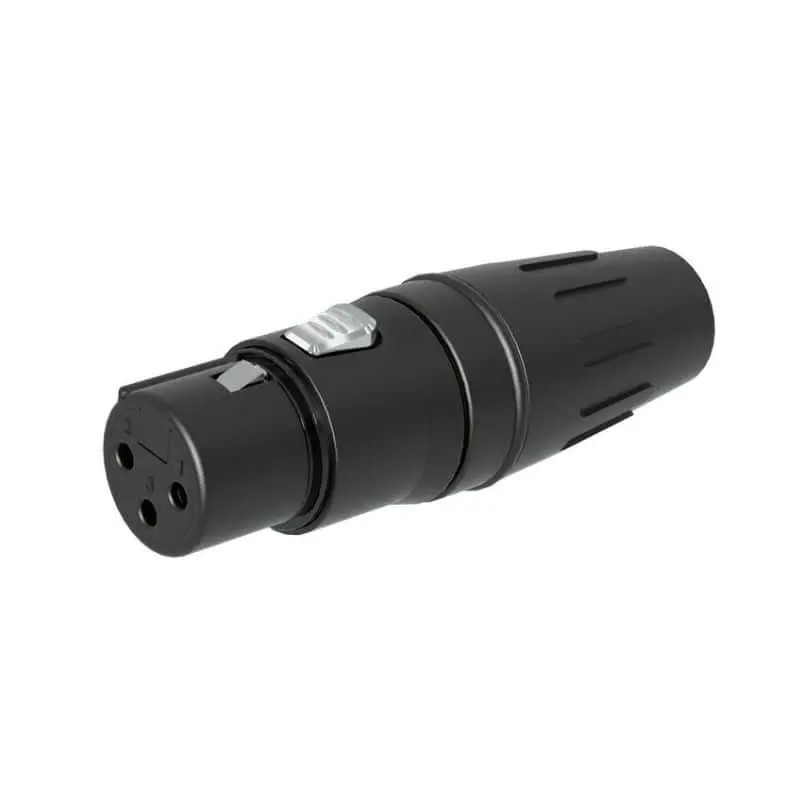 Seetronic SCHF3-B 3 Pin XLR Female gold plated contacts (Black)
