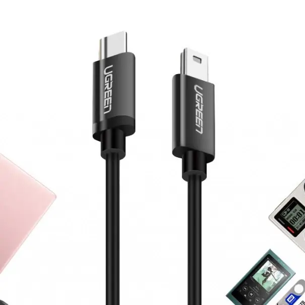 Ugreen US242 USB-C (male) / mini USB (male) cable 1 m - black