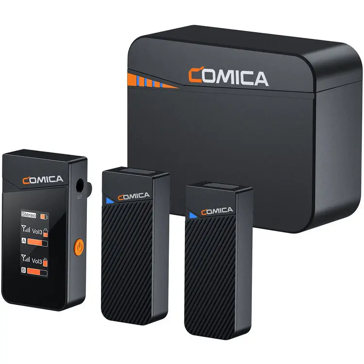 Comica Audio Vimo C3 Mini 2-Person Wireless Microphone System for Cameras Smartphones with 3.5mm