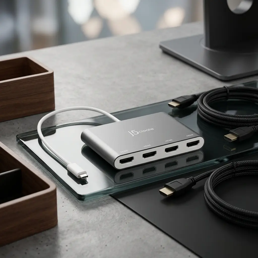 USB-C™ to 4-Port HDMI™ Multi-Monitor Adapter