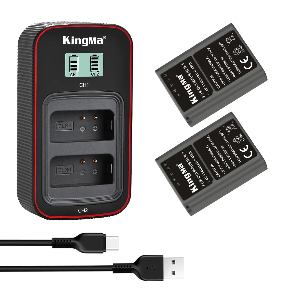 KINGMA LCD DUAL CHARGER 5V - 2.0A USB-C