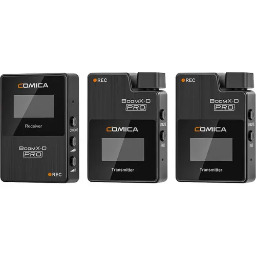 Comica Audio BoomX-D PRO D2 Ultracompact 2-Person Digital Wireless Microphone System/Recorder (2.4 G