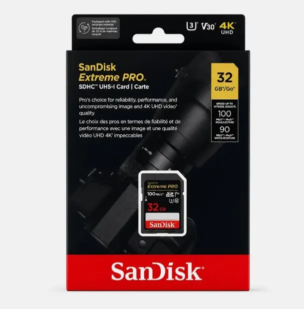 SanDisk Extreme Pro 32GB SDHC UHS-I Memory Card