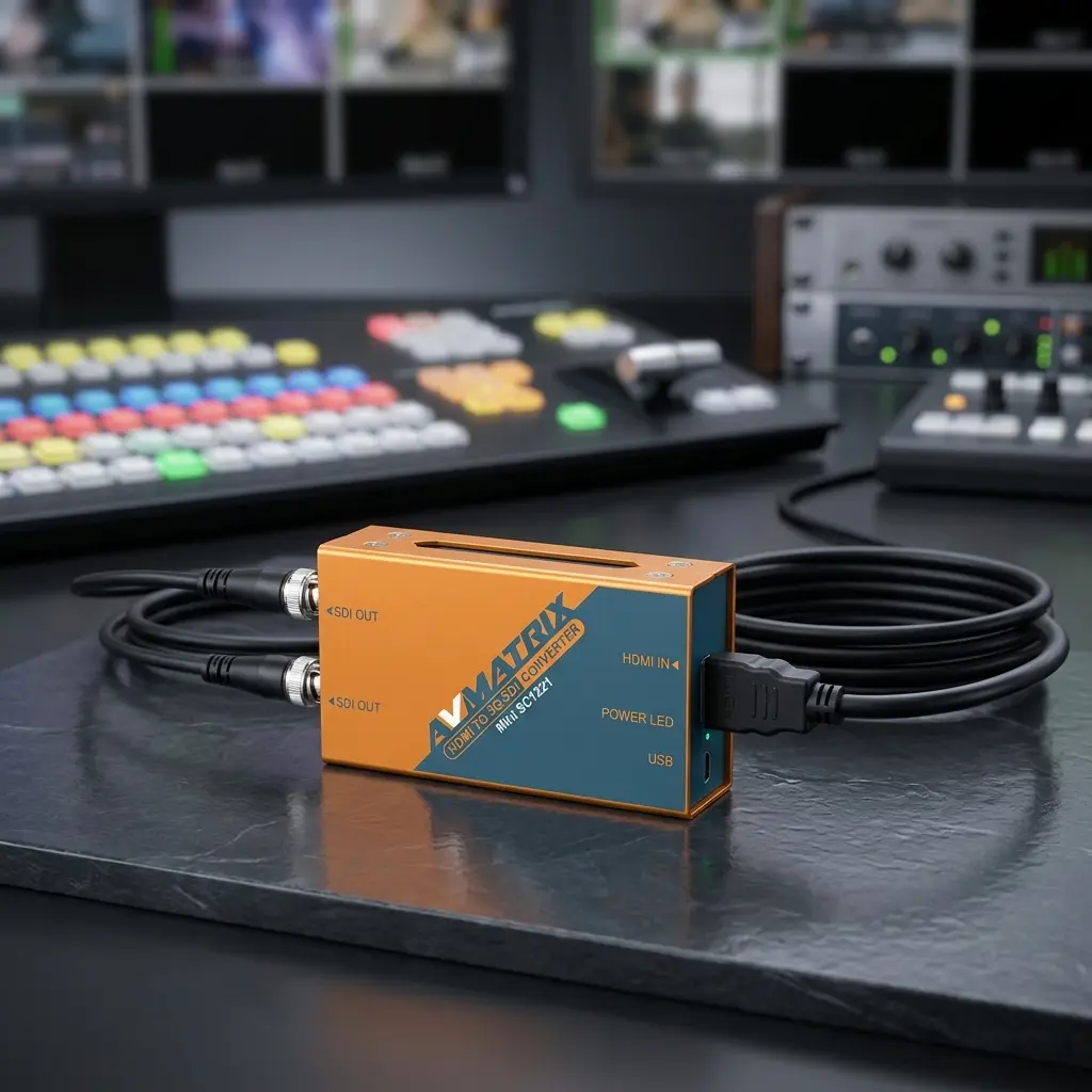 AVMATRIX Mini SC1221 HDMI to Dual 3G-SDI Pocket-Size Broadcast Converter