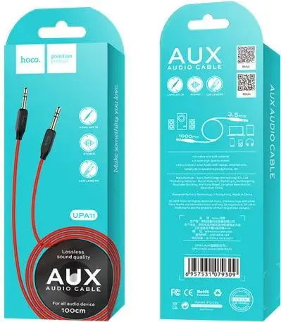 Hoco Jack TO  Jack  TRS AUX 3.5mm 1M